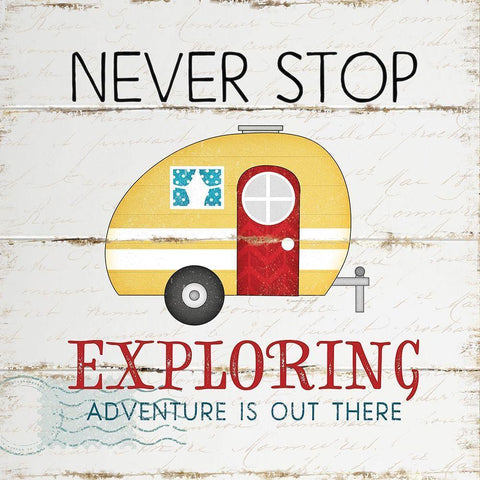 Never Stop Exploring Gold Ornate Wood Framed Art Print with Double Matting by Pugh, Jennifer