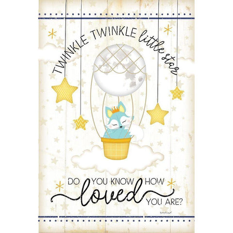 Twinkle Twinkle White Modern Wood Framed Art Print by Pugh, Jennifer