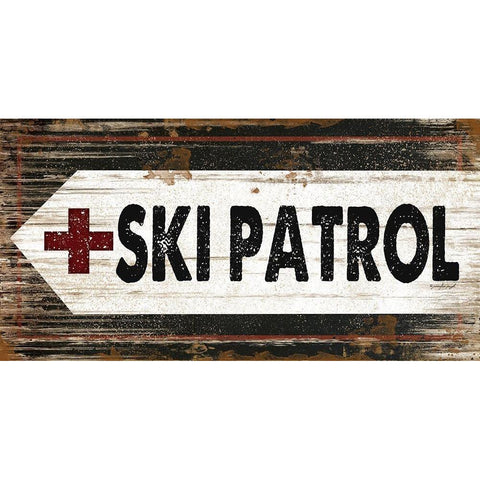 Ski Patrol Gold Ornate Wood Framed Art Print with Double Matting by Pugh, Jennifer