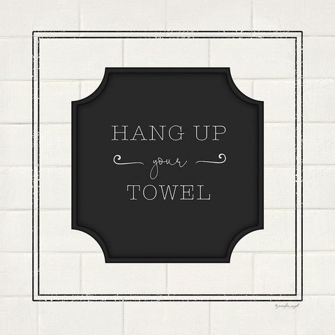 Hang Up Your Towel Gold Ornate Wood Framed Art Print with Double Matting by Pugh, Jennifer