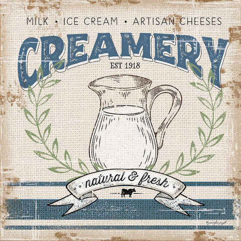 Creamery White Modern Wood Framed Art Print by Pugh, Jennifer