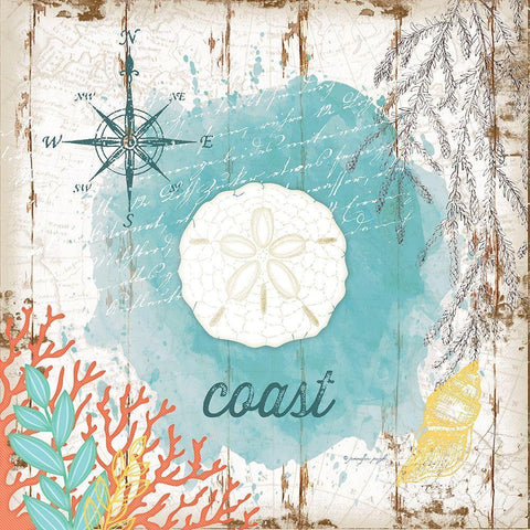 Coast White Modern Wood Framed Art Print by Pugh, Jennifer