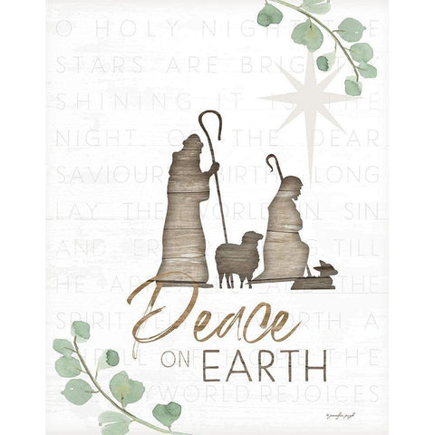 Peace on Earth Black Modern Wood Framed Art Print by Pugh, Jennifer