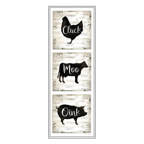 Farm Animal Panel White Modern Wood Framed Art Print by Pugh, Jennifer