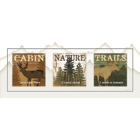 Cabin Panel Gold Ornate Wood Framed Art Print with Double Matting by Pugh, Jennifer