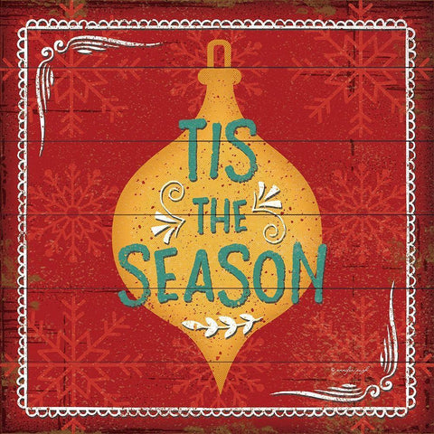 Tis the Season White Modern Wood Framed Art Print by Pugh, Jennifer