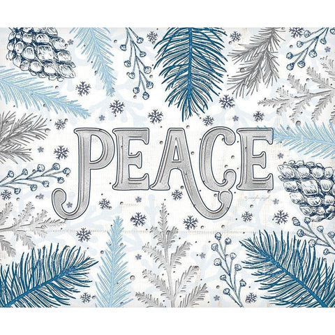 Peace White Modern Wood Framed Art Print by Pugh, Jennifer