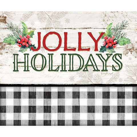 Jolly Holidays White Modern Wood Framed Art Print by Pugh, Jennifer