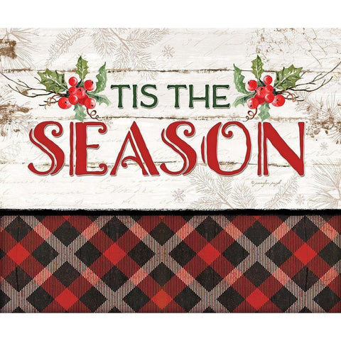 Tis the Season White Modern Wood Framed Art Print by Pugh, Jennifer