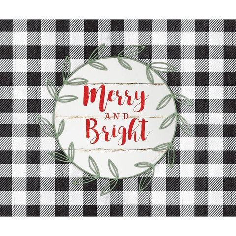 Merry and Bright White Modern Wood Framed Art Print by Pugh, Jennifer