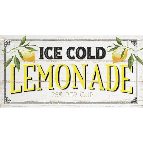 Ice Cold Lemonade Black Modern Wood Framed Art Print with Double Matting by Pugh, Jennifer