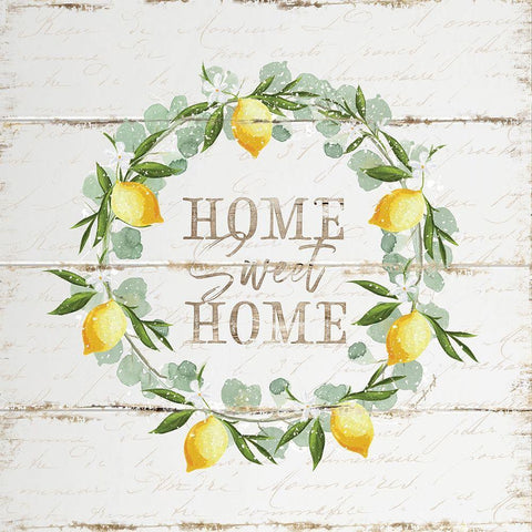 Home Sweet Home Gold Ornate Wood Framed Art Print with Double Matting by Pugh, Jennifer