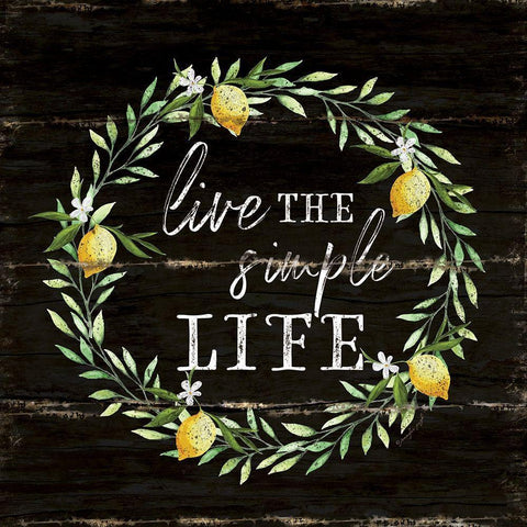 Live the Simple Life Gold Ornate Wood Framed Art Print with Double Matting by Pugh, Jennifer