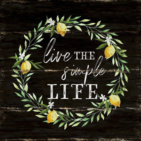 Live the Simple Life White Modern Wood Framed Art Print with Double Matting by Pugh, Jennifer