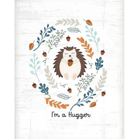 Im a Hugger White Modern Wood Framed Art Print by Pugh, Jennifer