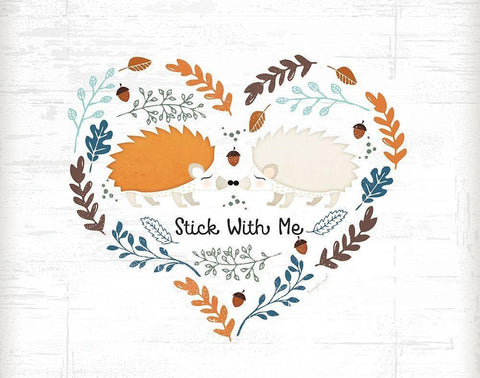 Stick With Me White Modern Wood Framed Art Print with Double Matting by Pugh, Jennifer