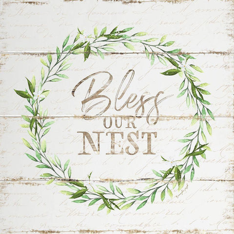 Bless Our Nest Black Modern Wood Framed Art Print by Pugh, Jennifer