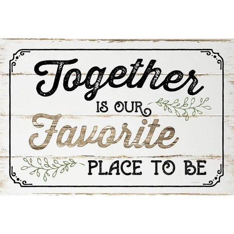 Together is Our Favorite White Modern Wood Framed Art Print by Pugh, Jennifer