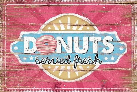 Fresh Donuts Black Ornate Wood Framed Art Print with Double Matting by Pugh, Jennifer