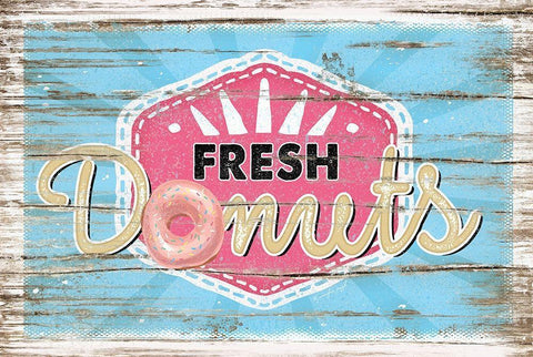 Fresh Donuts II Black Ornate Wood Framed Art Print with Double Matting by Pugh, Jennifer