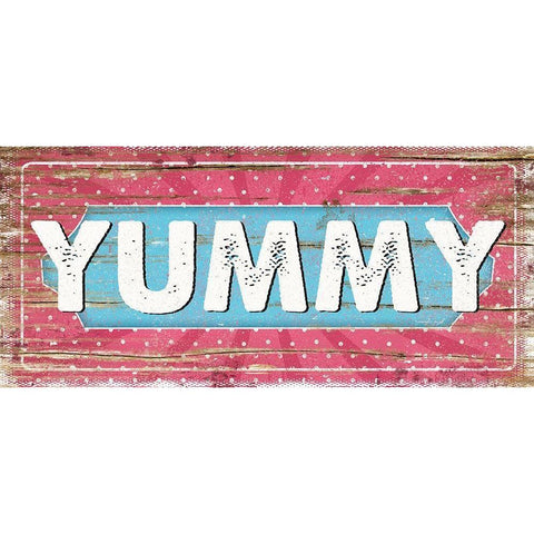 Yummy Black Modern Wood Framed Art Print by Pugh, Jennifer