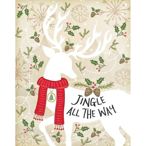 Jingle All the Way Black Modern Wood Framed Art Print with Double Matting by Pugh, Jennifer