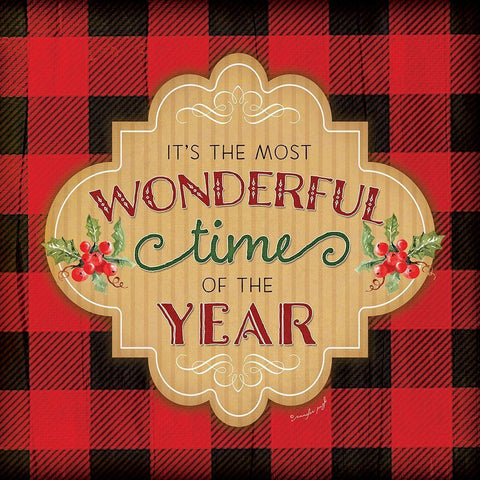 Wonderful Time of the Year Black Ornate Wood Framed Art Print with Double Matting by Pugh, Jennifer