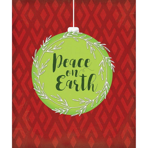 Peace on Earth White Modern Wood Framed Art Print by Pugh, Jennifer