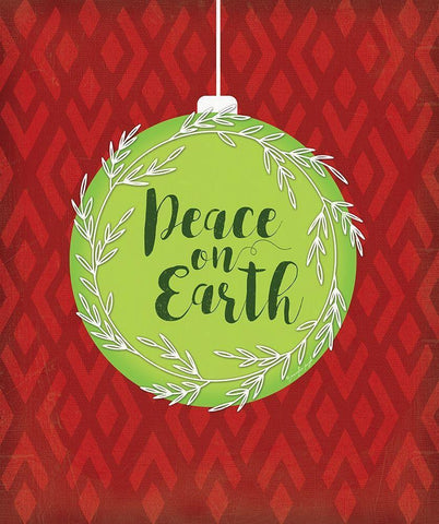 Peace on Earth Black Ornate Wood Framed Art Print with Double Matting by Pugh, Jennifer