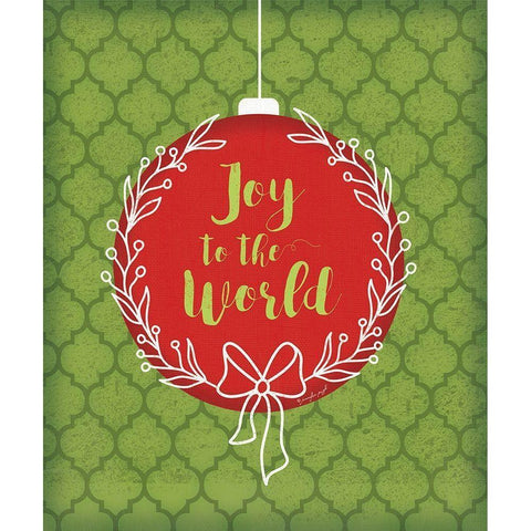 Joy to the World Gold Ornate Wood Framed Art Print with Double Matting by Pugh, Jennifer