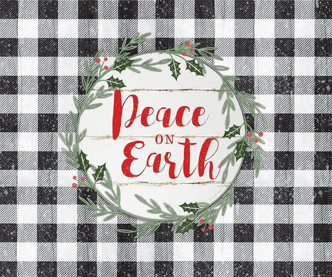 Peace on Earth White Modern Wood Framed Art Print with Double Matting by Pugh, Jennifer