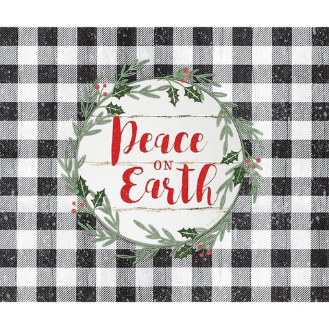 Peace on Earth White Modern Wood Framed Art Print by Pugh, Jennifer