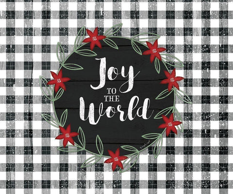 Joy to the World Black Ornate Wood Framed Art Print with Double Matting by Pugh, Jennifer