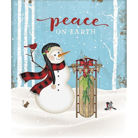 Peace on Earth Gold Ornate Wood Framed Art Print with Double Matting by Pugh, Jennifer