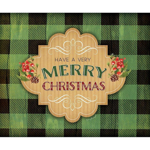 Merry Christmas White Modern Wood Framed Art Print by Pugh, Jennifer