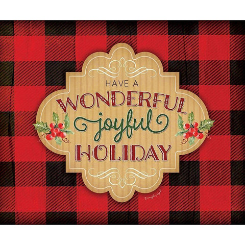 Wonderfully, Joyful Holiday White Modern Wood Framed Art Print by Pugh, Jennifer