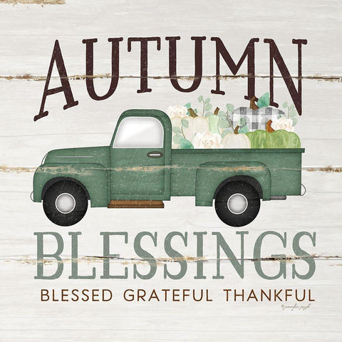 Autumn Blessings Gold Ornate Wood Framed Art Print with Double Matting by Pugh, Jennifer