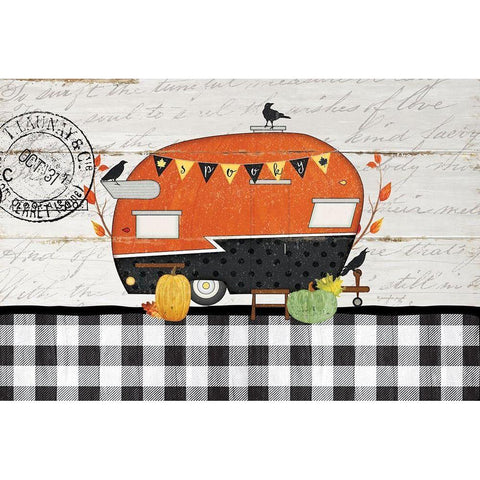 Spooky Camper White Modern Wood Framed Art Print by Pugh, Jennifer