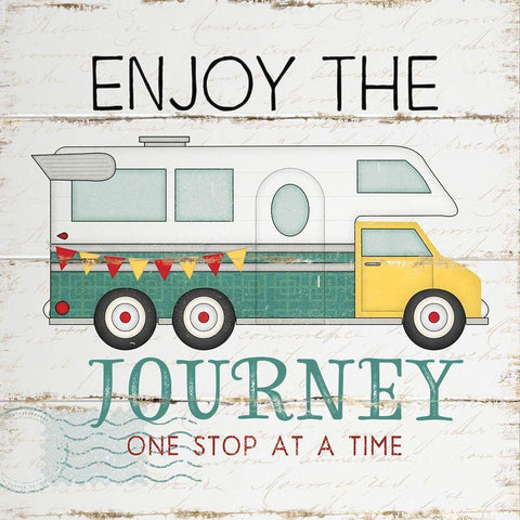 Enjoy the Journey Black Modern Wood Framed Art Print with Double Matting by Pugh, Jennifer