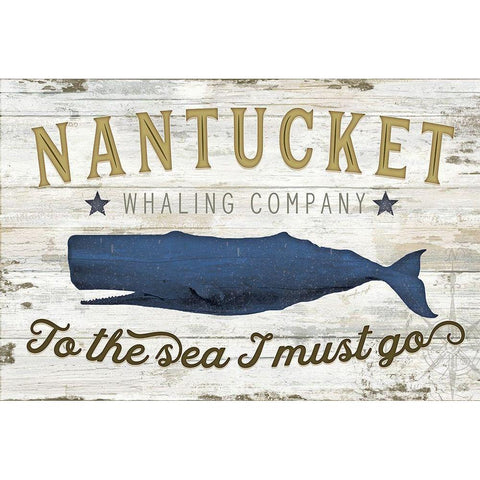 Nantucket Whaling Co. Black Modern Wood Framed Art Print by Pugh, Jennifer