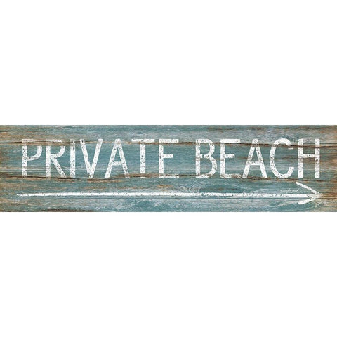 Private Beach Gold Ornate Wood Framed Art Print with Double Matting by Pugh, Jennifer