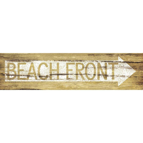 Beach Front Black Modern Wood Framed Art Print with Double Matting by Pugh, Jennifer