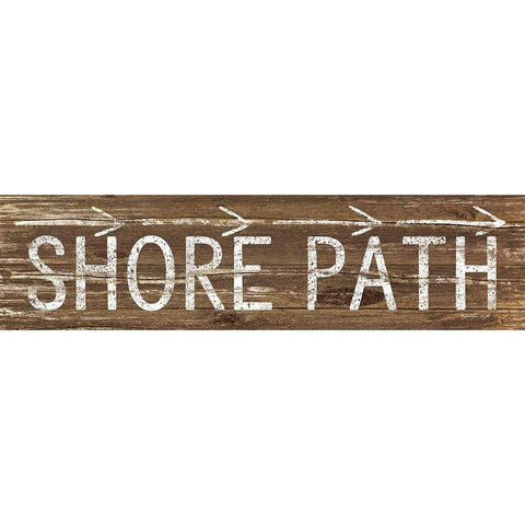 Shore Path Black Modern Wood Framed Art Print with Double Matting by Pugh, Jennifer