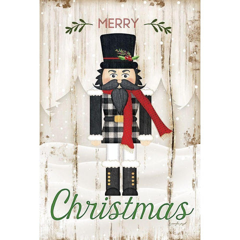 Merry Christmas White Modern Wood Framed Art Print by Pugh, Jennifer