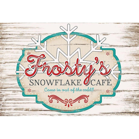 Frostys CafÃ© Black Modern Wood Framed Art Print with Double Matting by Pugh, Jennifer