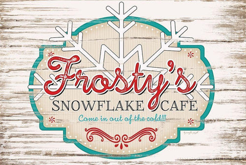 Frostys CafÃ© White Modern Wood Framed Art Print with Double Matting by Pugh, Jennifer