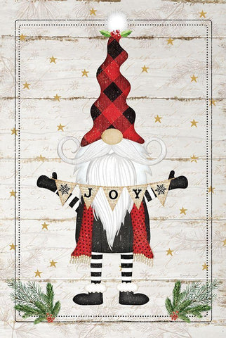 Gnome Joy White Modern Wood Framed Art Print with Double Matting by Pugh, Jennifer