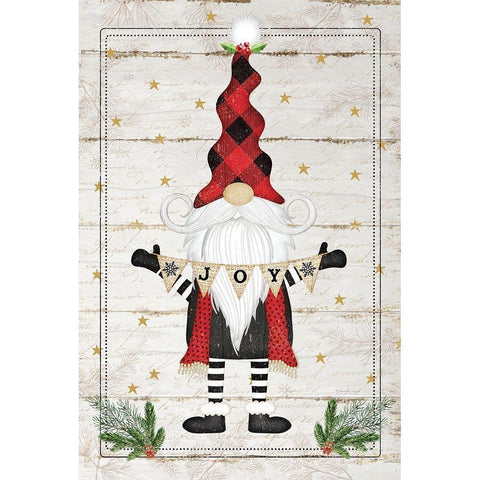 Gnome Joy White Modern Wood Framed Art Print by Pugh, Jennifer