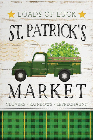 St. Patricks Market Black Ornate Wood Framed Art Print with Double Matting by Pugh, Jennifer