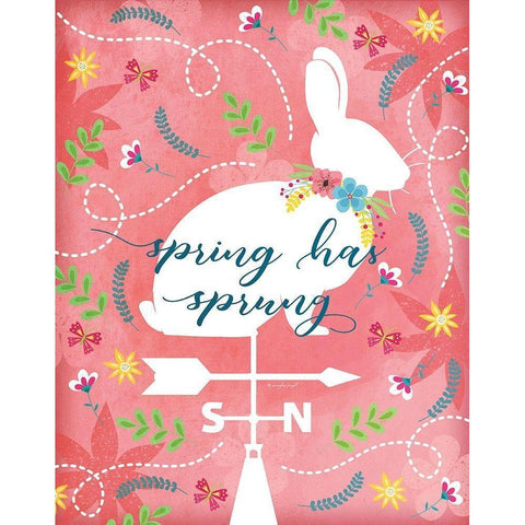 Spring Has Sprung White Modern Wood Framed Art Print by Pugh, Jennifer